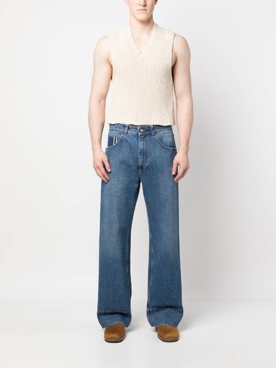 WALES BONNER Miles mid-rise wide-leg jeans outlook