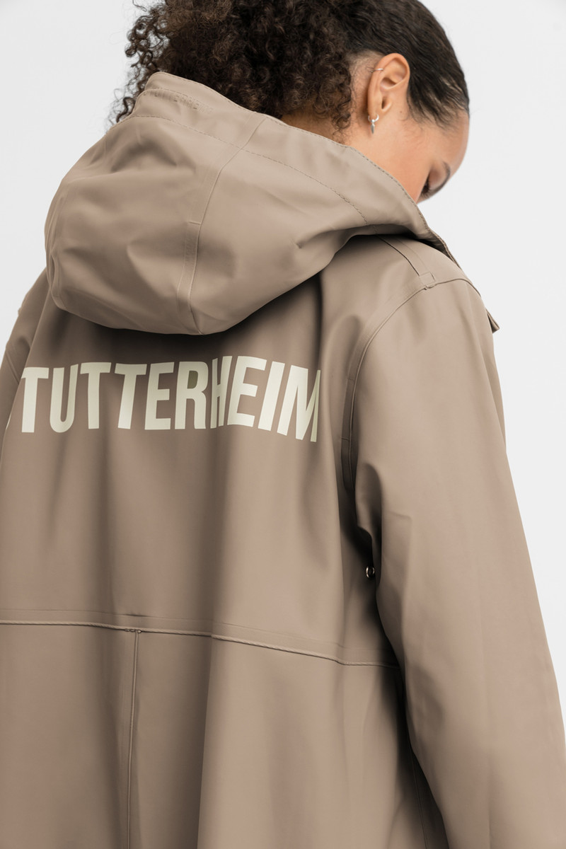 Mosebacke Long Print Raincoat Mole 2