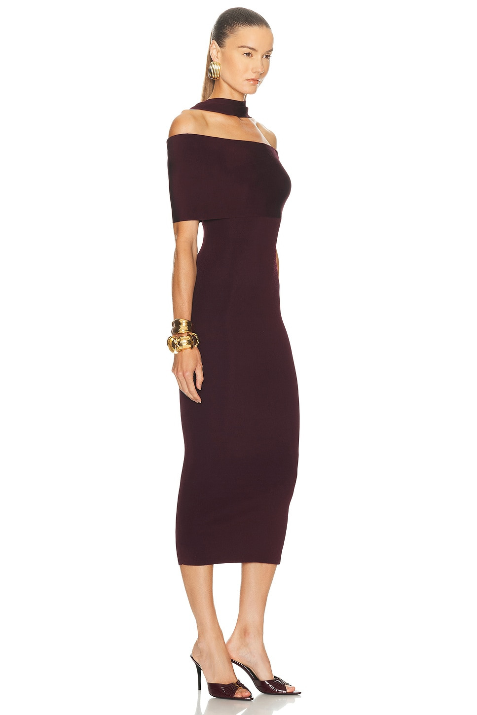 Scarf Detail Midi Dress - 2