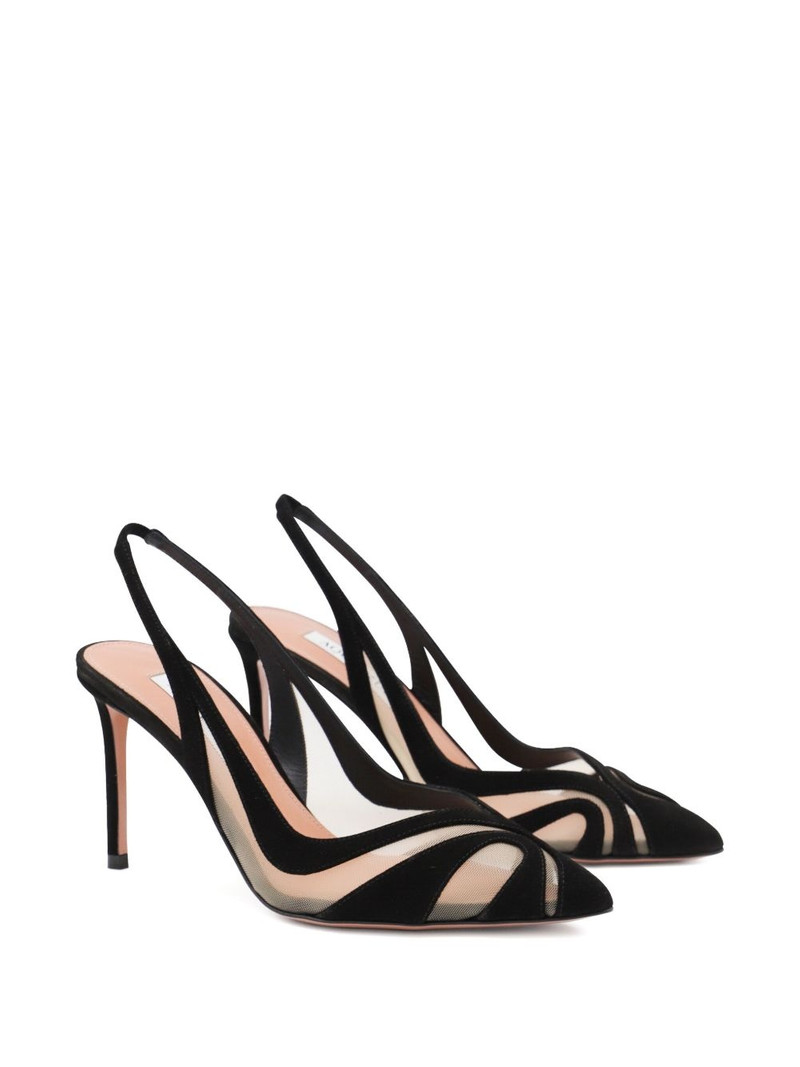 AQUAZZURA 85mm Lune pumps outlook