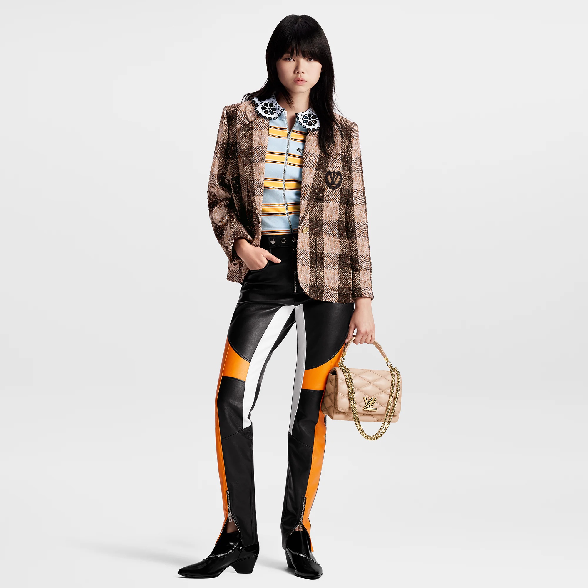 Check Tweed Preppy Blazer - 4