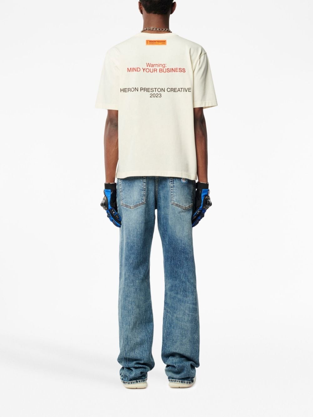 Security logo-print cotton T-shirt - 4