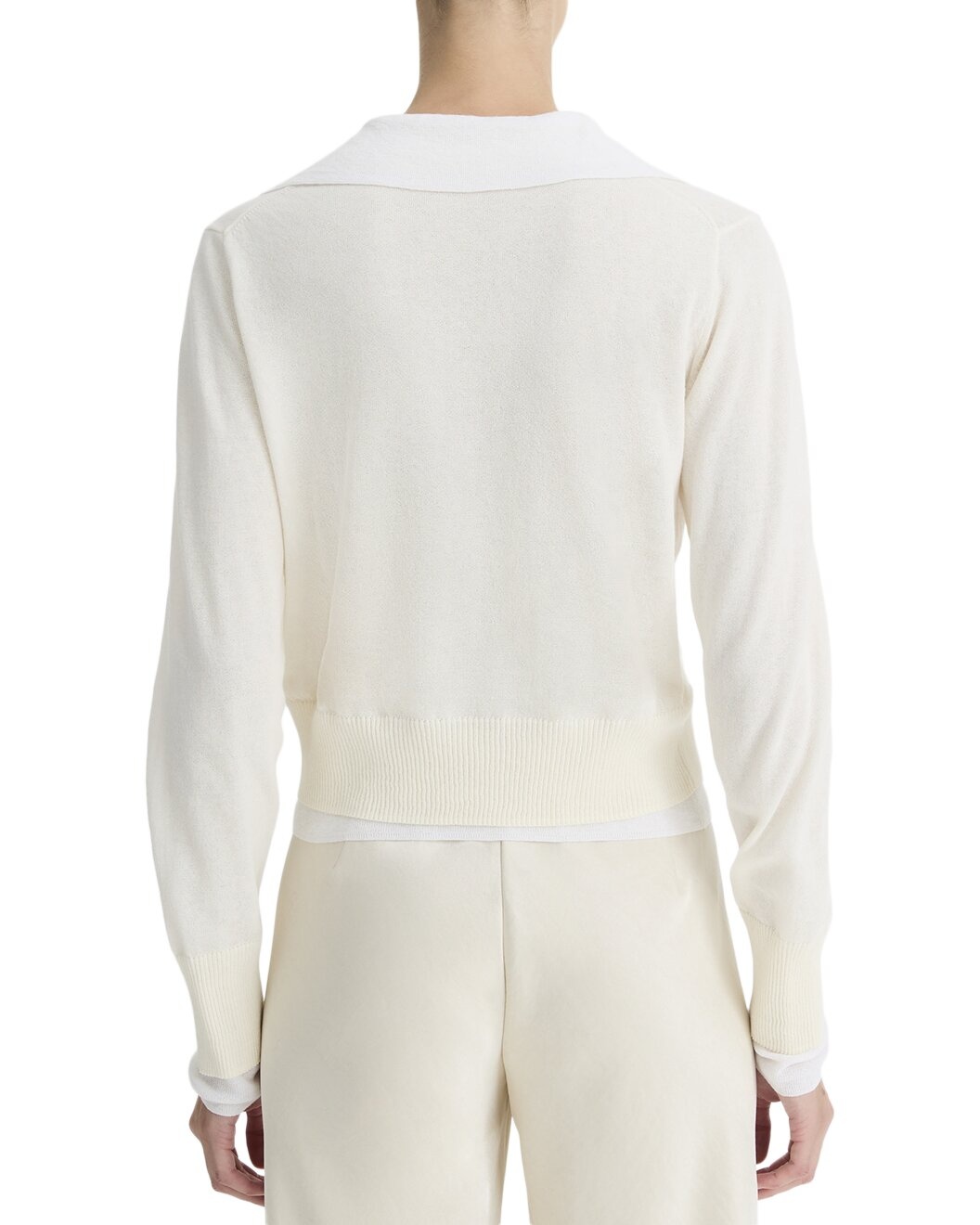 Vince Fine Double Layer Collared Pullover - 2