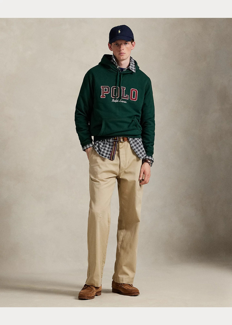 The RL Fleece Plaid-Logo Hoodie 3