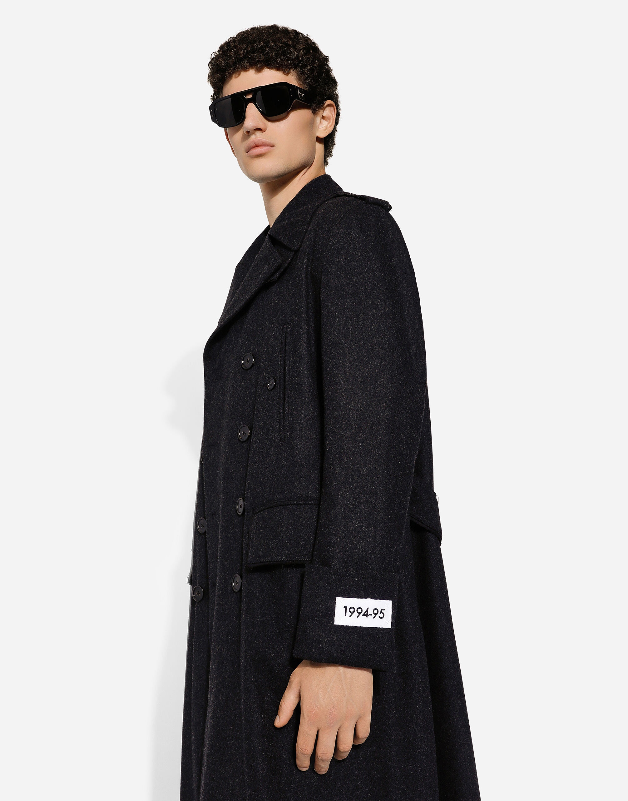 Double-breasted cashmere pea coat - 4