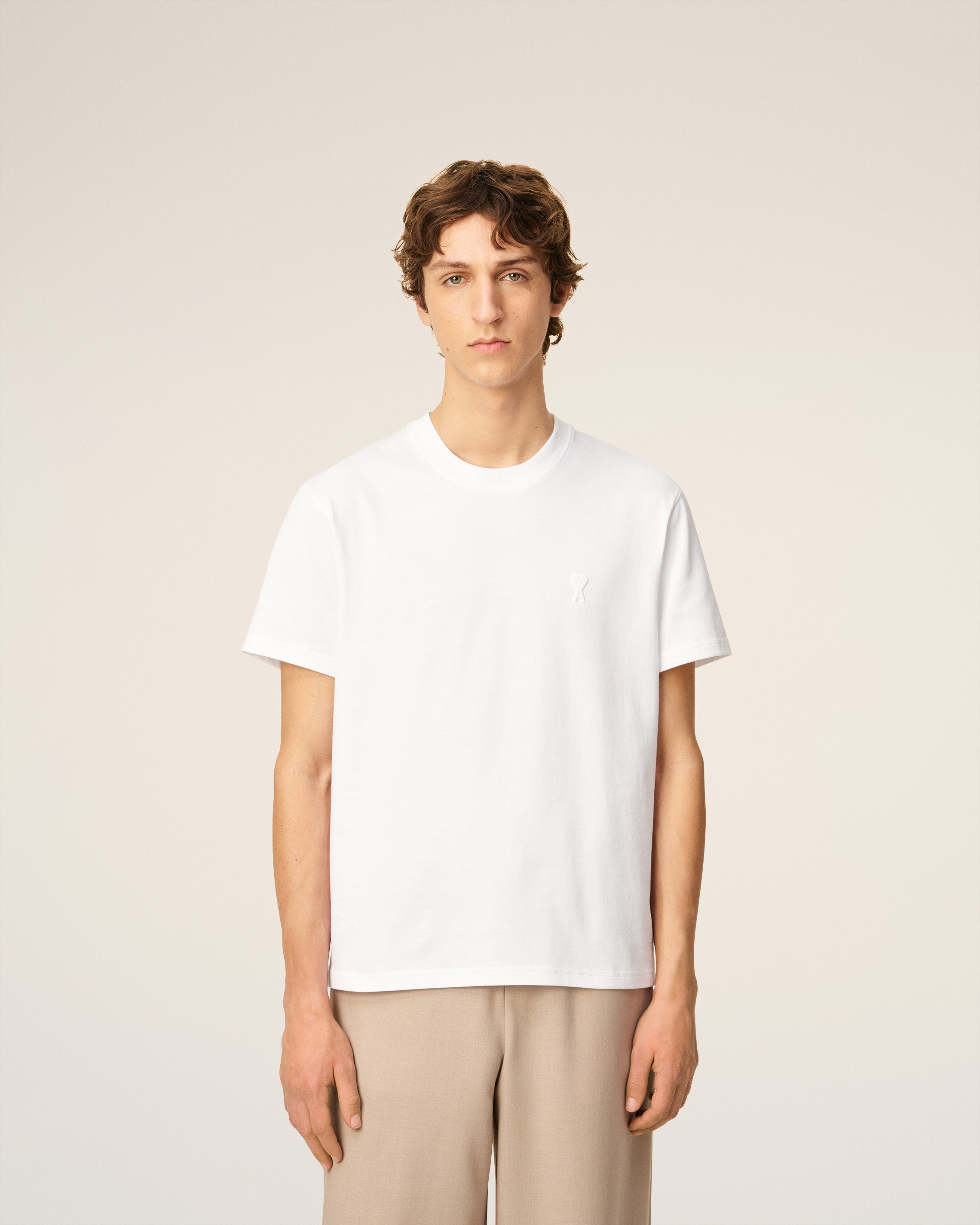 WHITE ORGANIC COTTON AMI DE COEUR T-SHIRT - 3