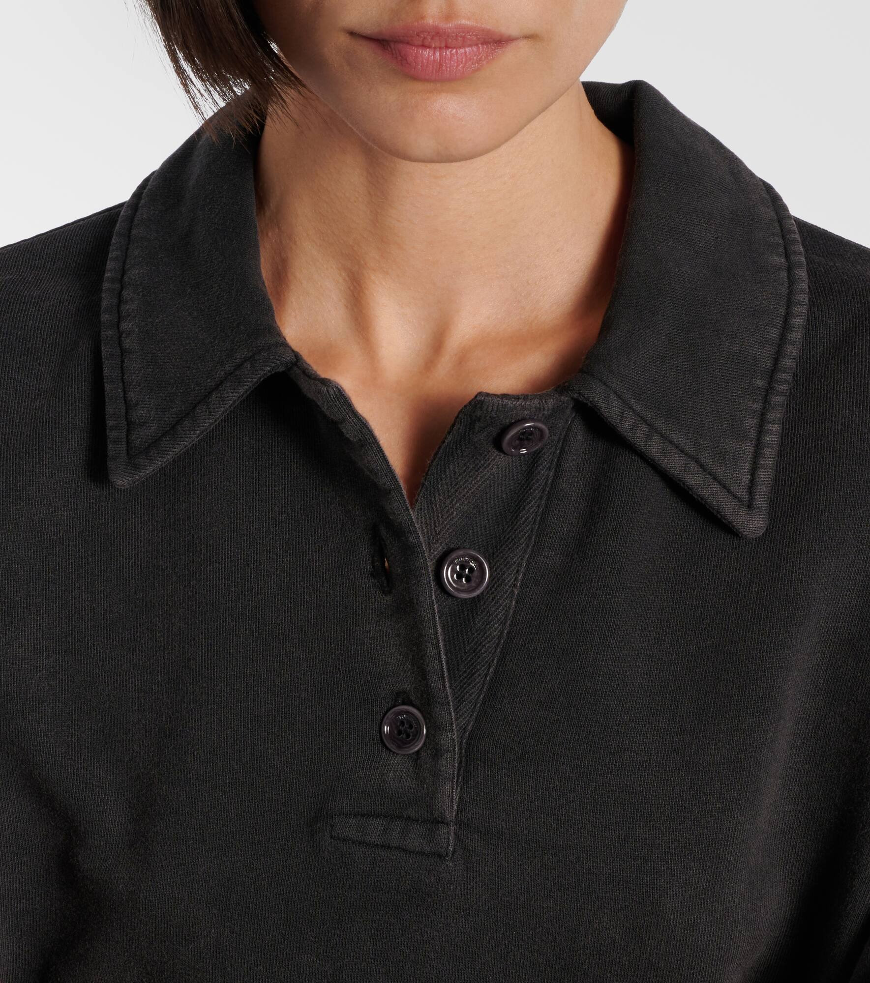 Cotton polo sweatshirt - 4
