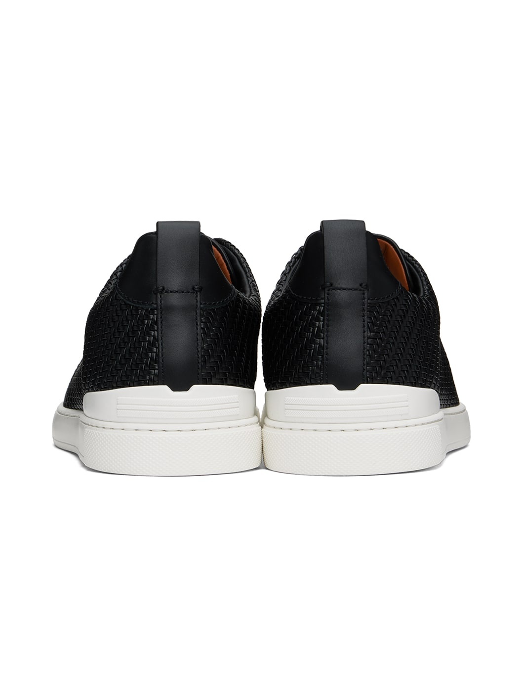 Black Pelletessuta Leather Triple Stitch Sneakers - 2