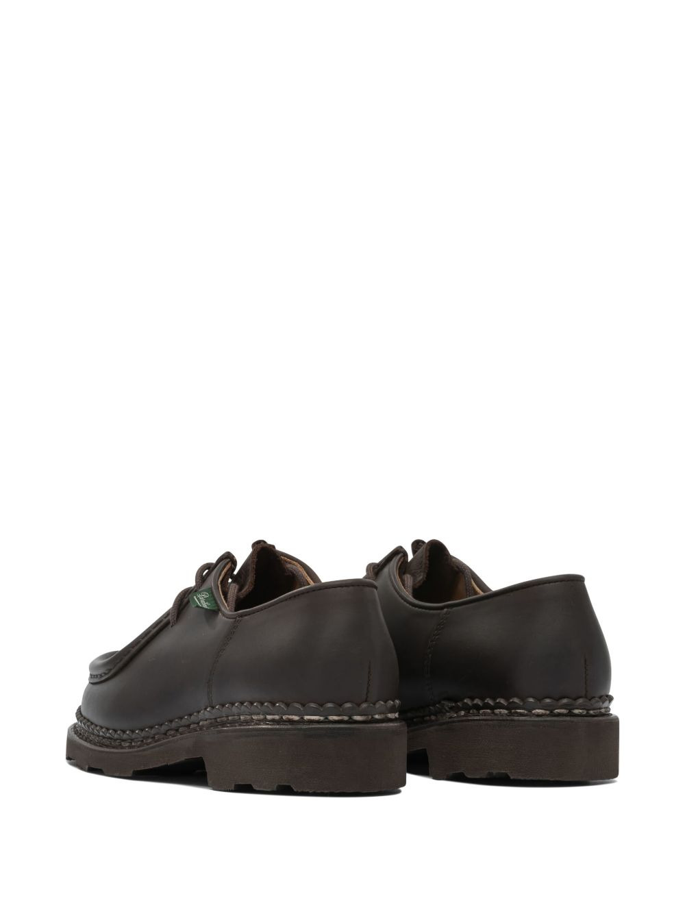 leather lace-up loafers - 4