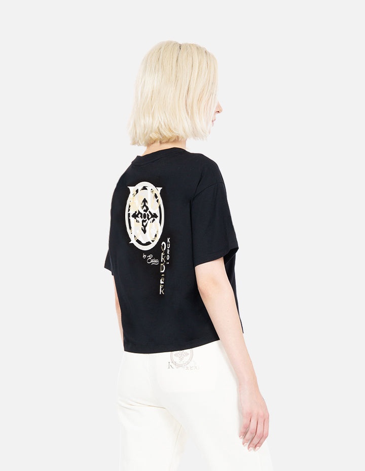 Logo and Kamon Print T-shirt - 7