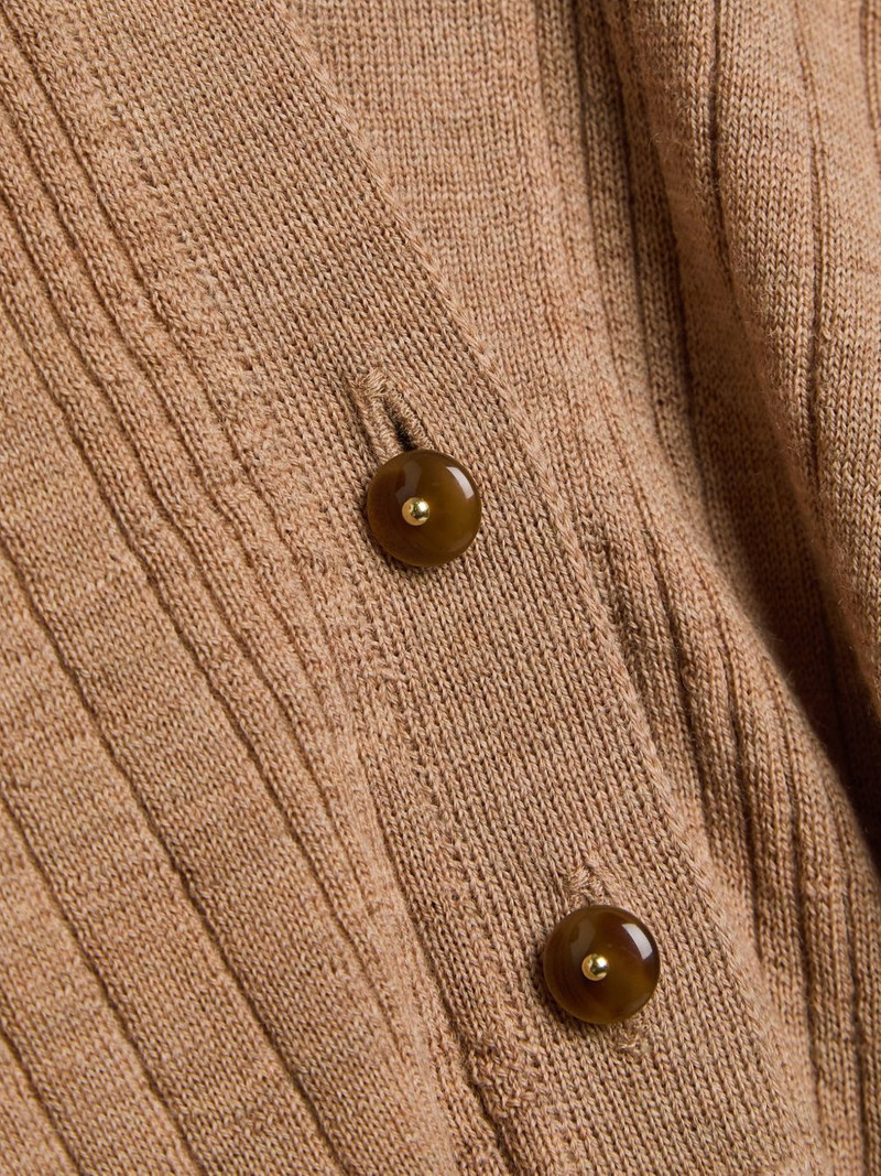 VERONICA BEARD ribbed button-down polo top outlook