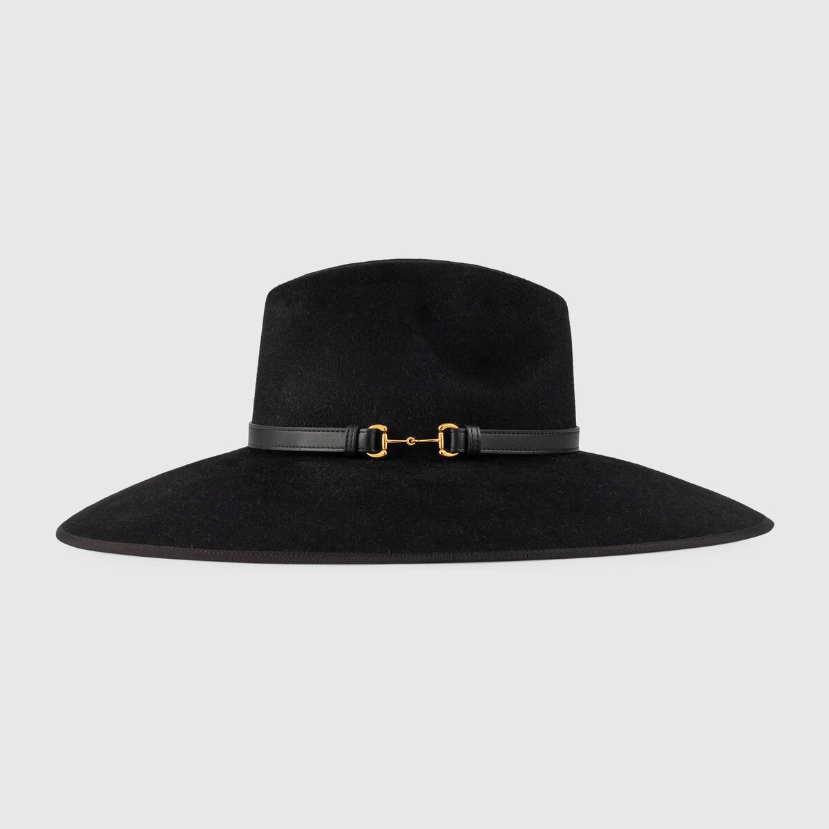 Felt wide brim hat with Horsebit - 4
