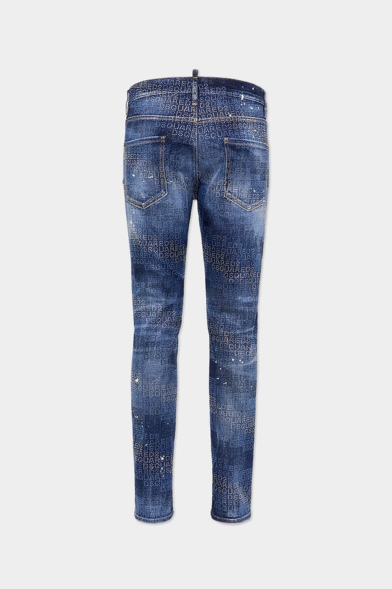 ALLOVER DSQUARED2 CRYSTALS WASH COOL GUY JEANS - 2