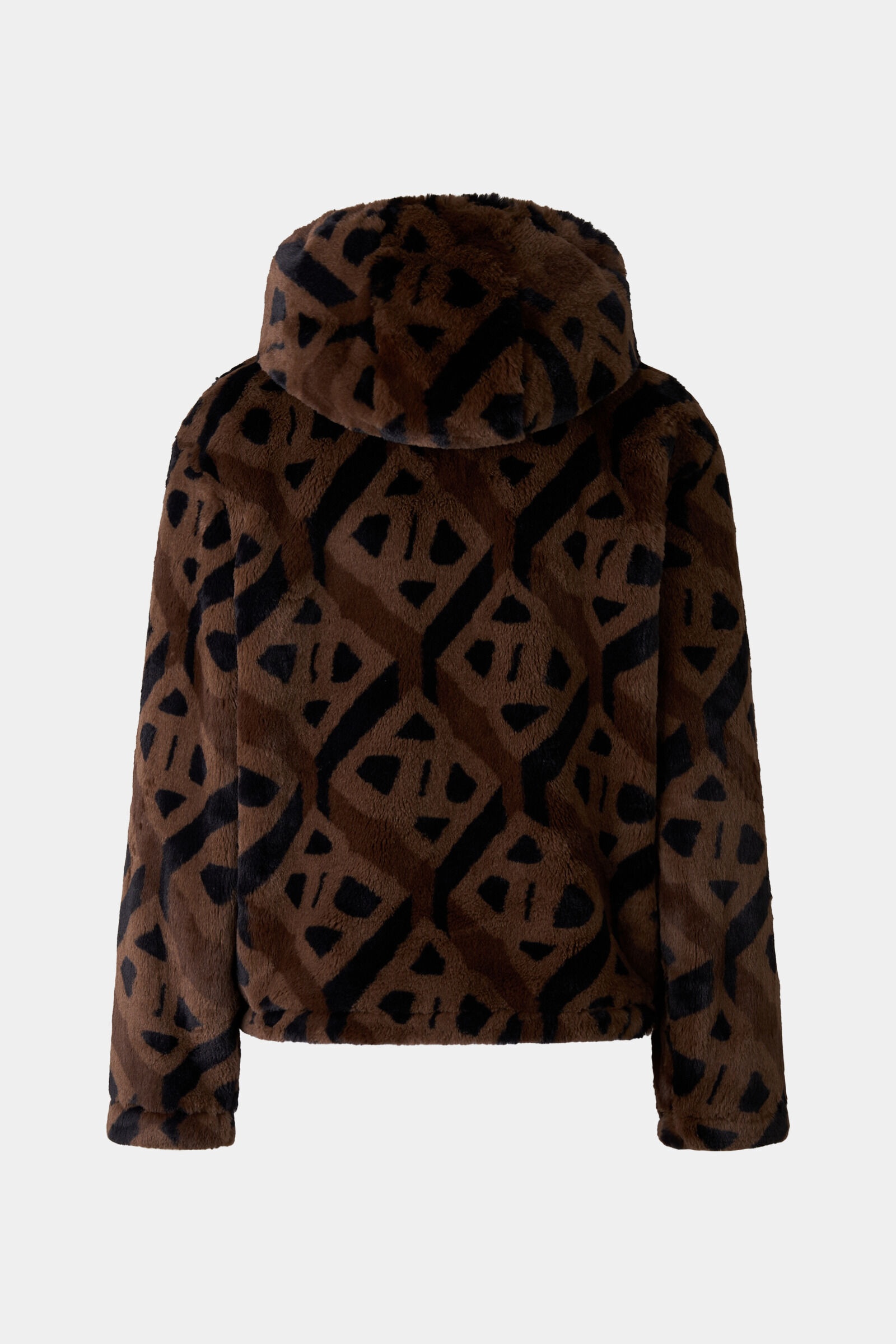 Suzan Teddy fur jacket in Brown/Black - 2