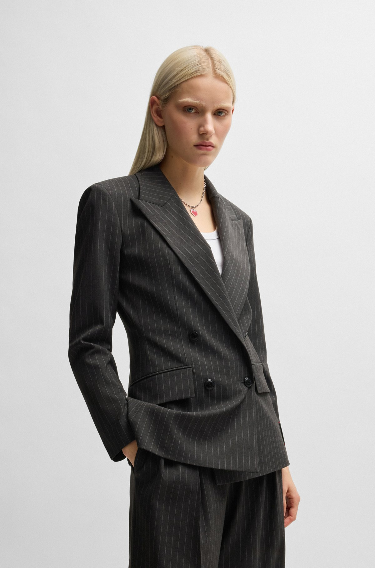 REGULAR-FIT BLAZER IN PINSTRIPE STRETCH MATERIAL - 2