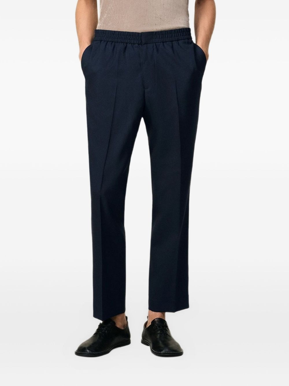 straight-leg wool trousers - 2
