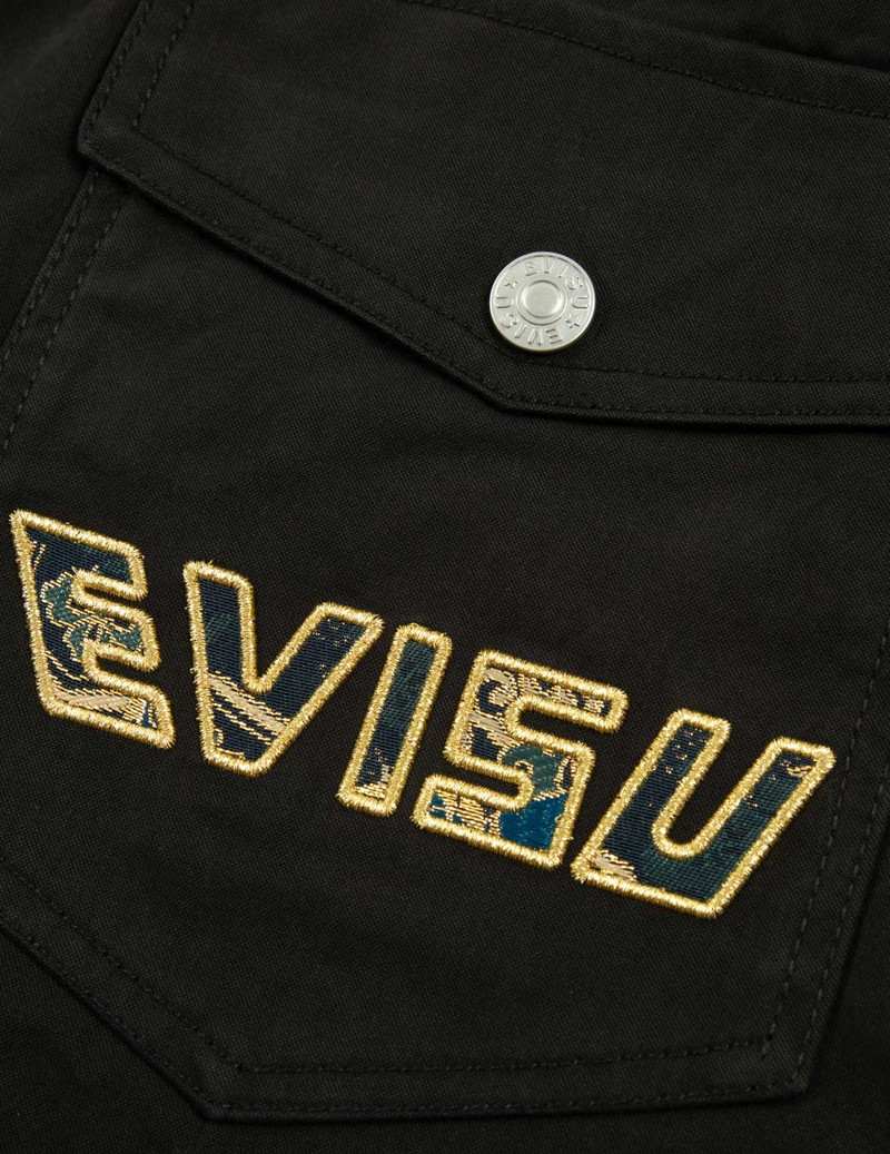 DAIKOKUTEN AND LOGO EMBROIDERY WITH BROCADE APPLIQUÉ LOOSE FIT JOGGER PANTS 4