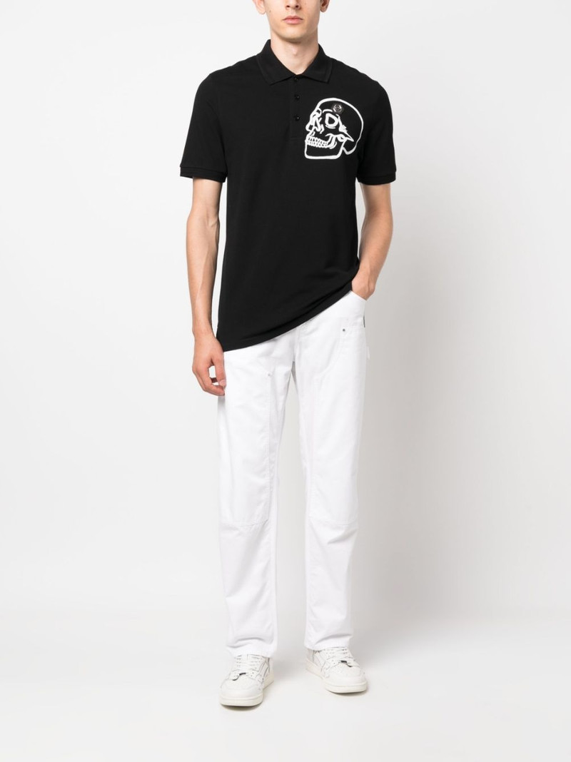 PHILIPP PLEIN piqué skull-detail polo shirt outlook
