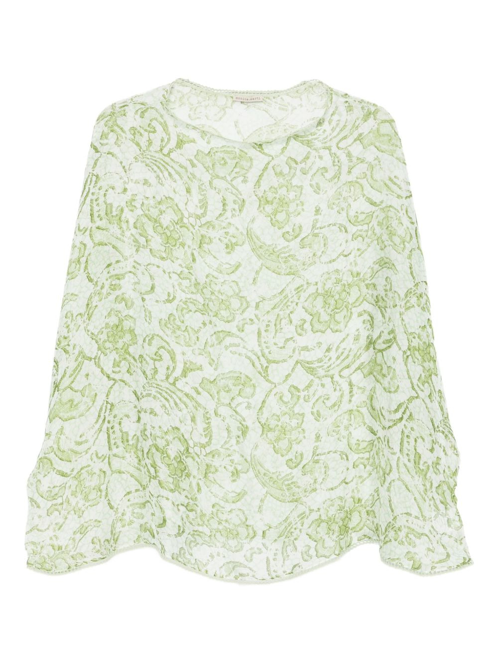 floral-print silk dress - 1