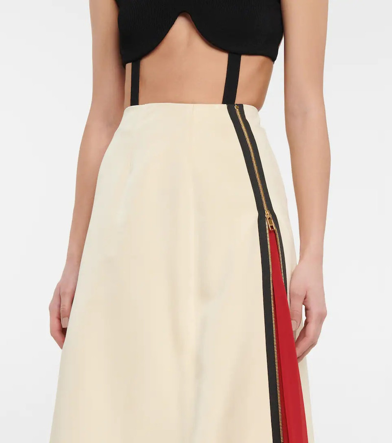 pleated-front midi skirt 4