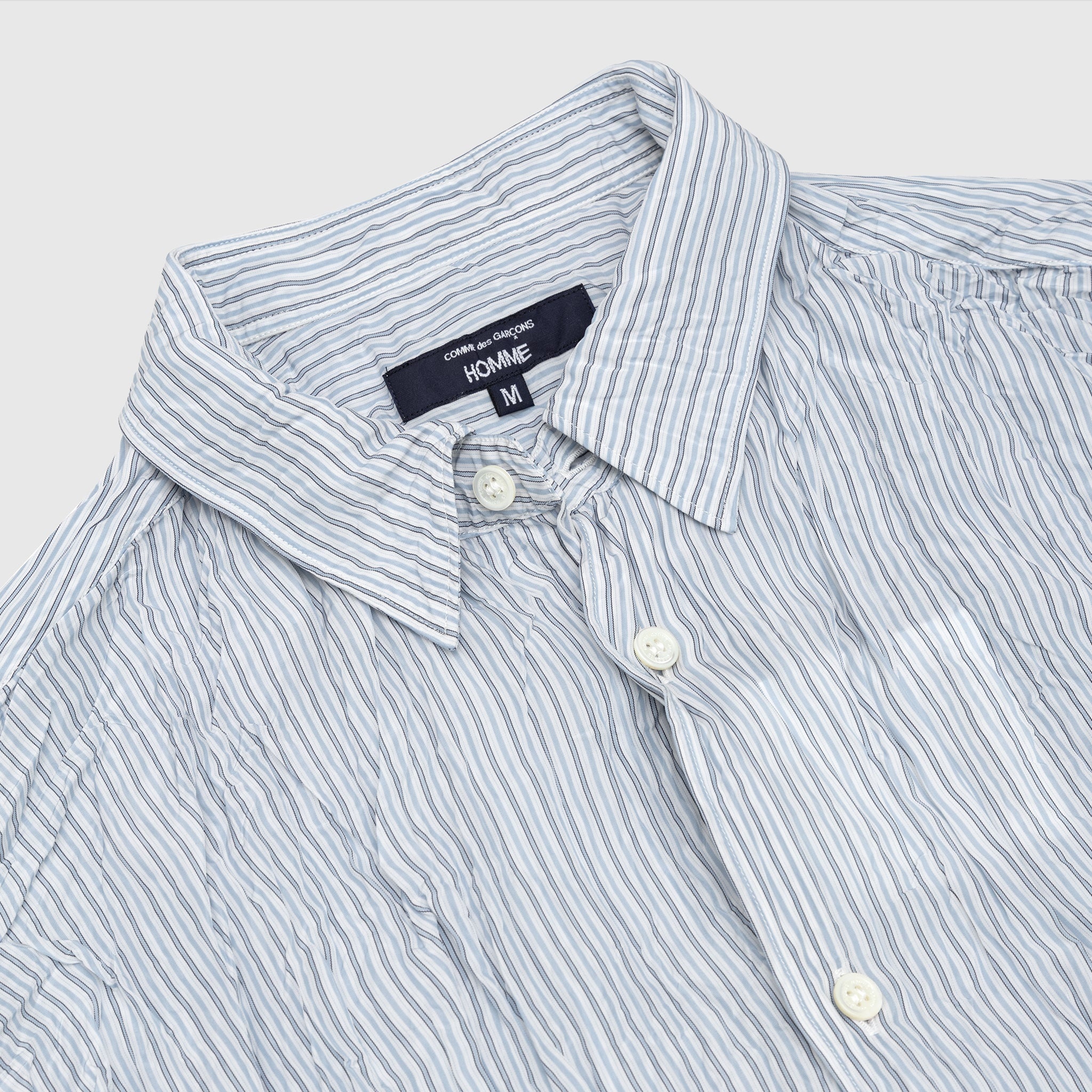 PALE BLUE STRIPED S/S SHIRT - 2
