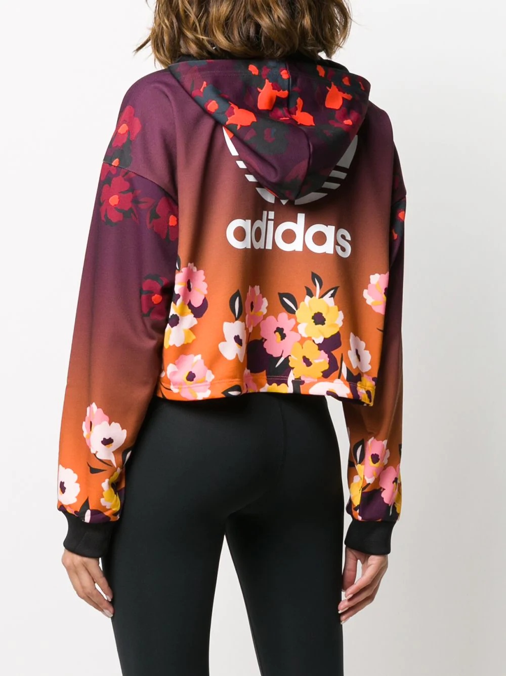 floral-print hooded sweatshirt - 4