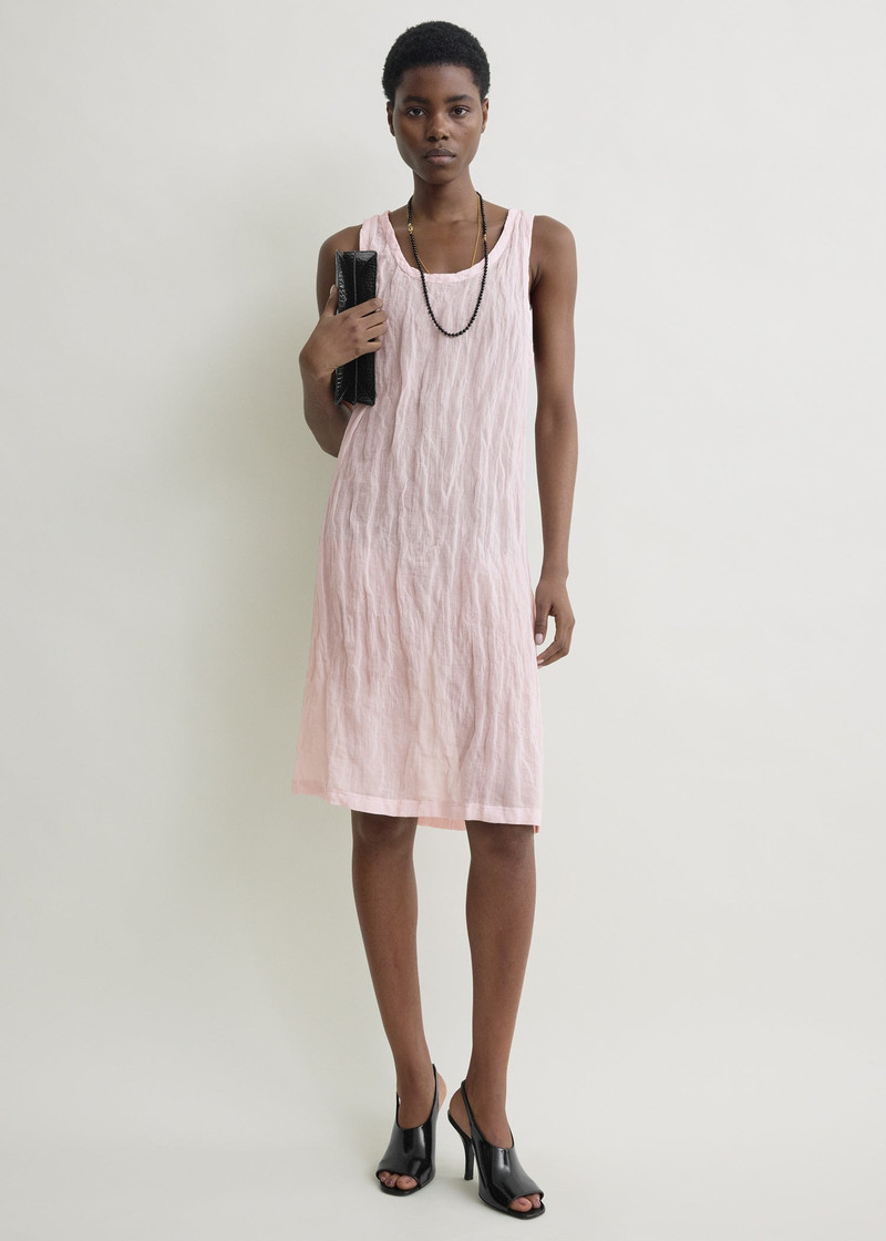 TOTEME Crinkled gauze tank dress bloom outlook