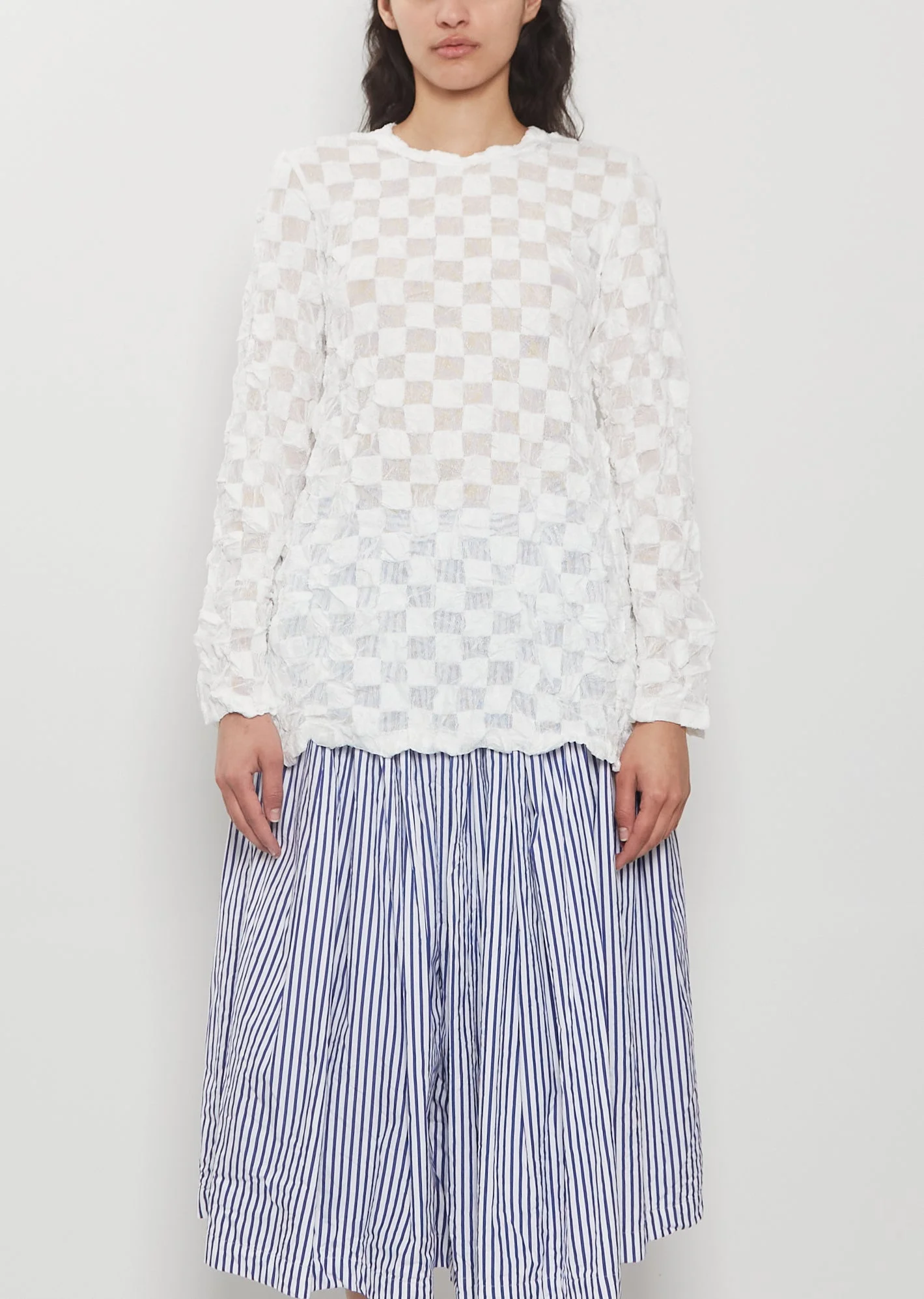 Raschel Check Lace Top - 1
