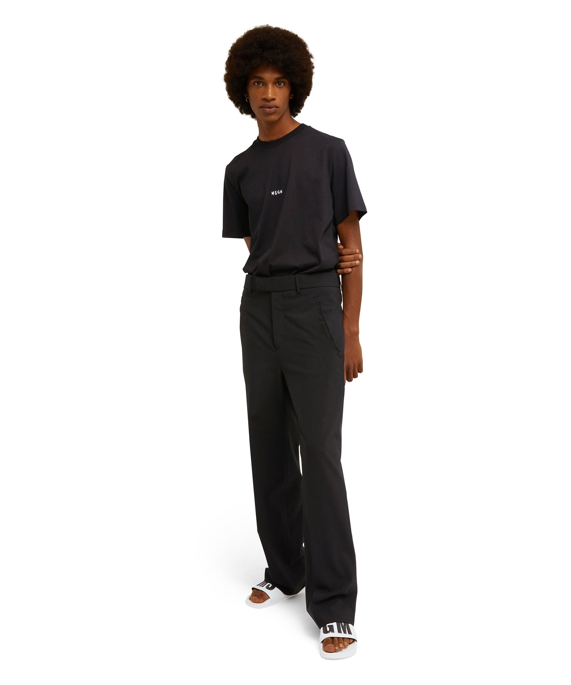 Lightweight wool tailored pants with straight legs - 5