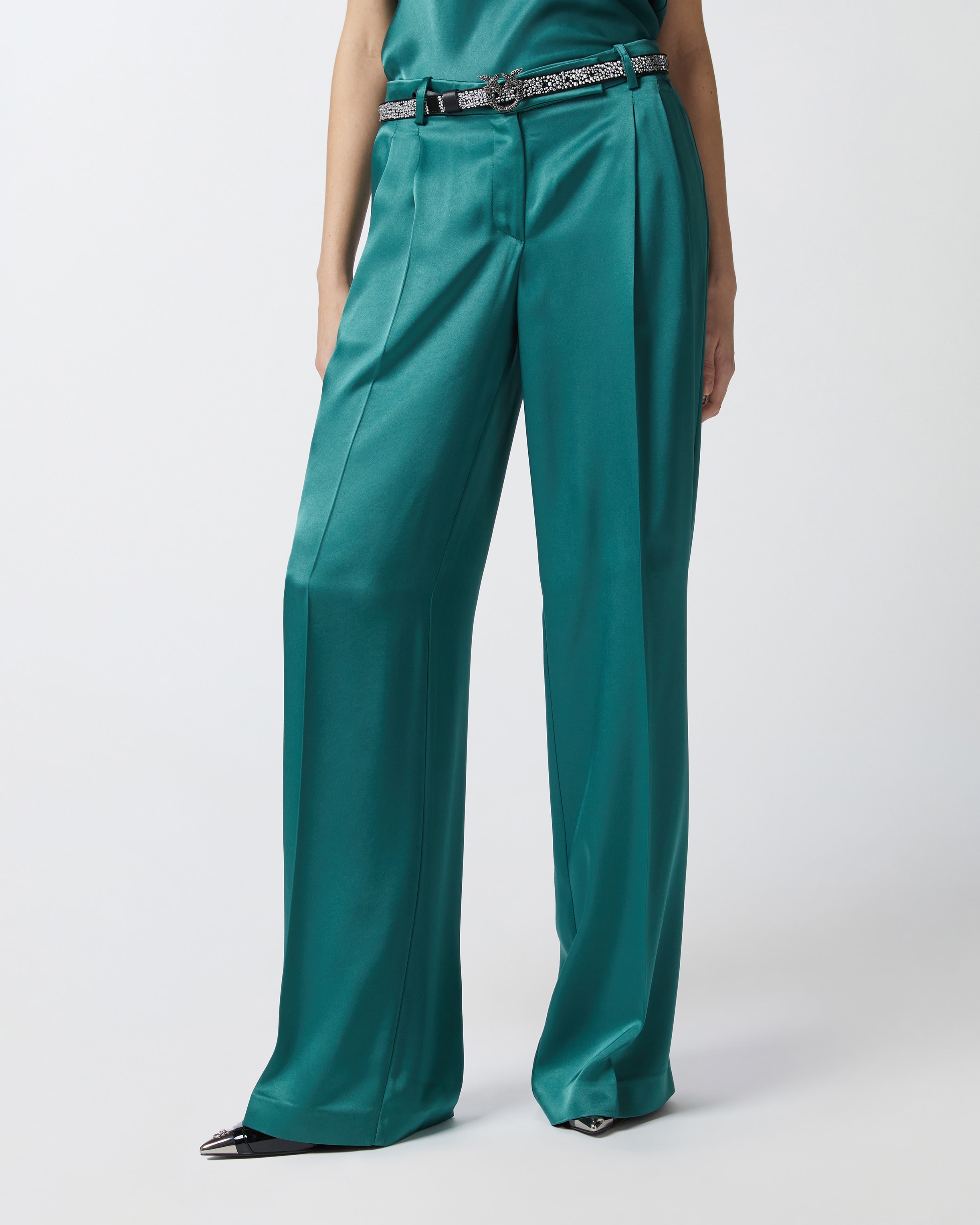 TAILORED SATIN TROUSERS - 3