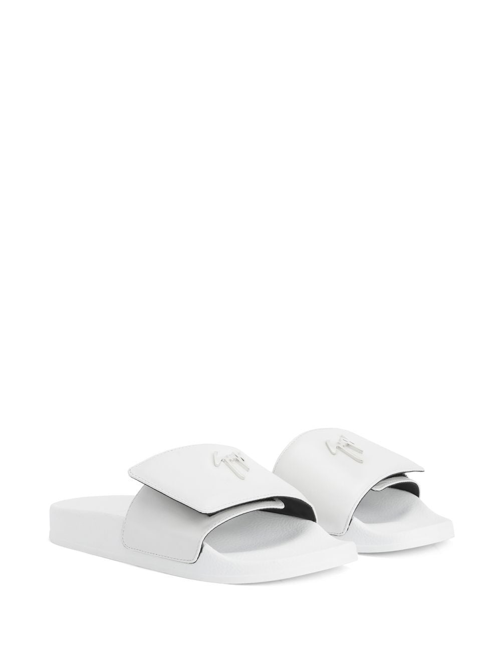 Signature-plaque touch-strap slides - 2