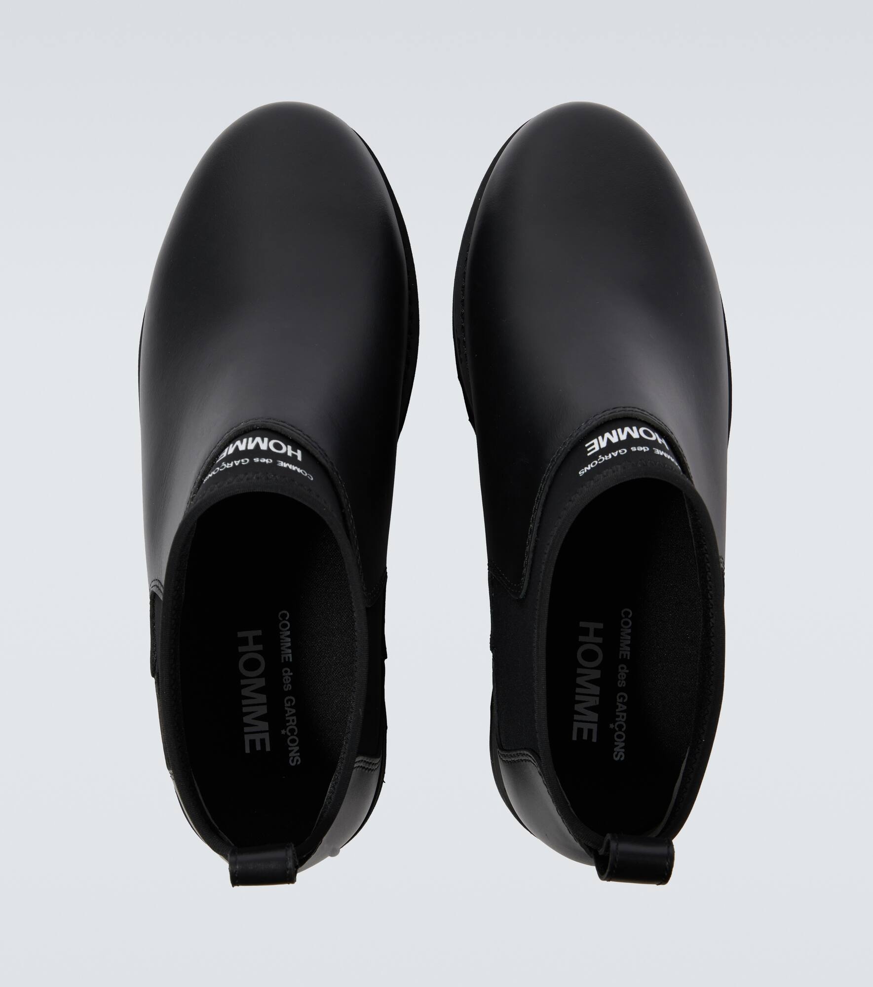 Logo leather boots - 4