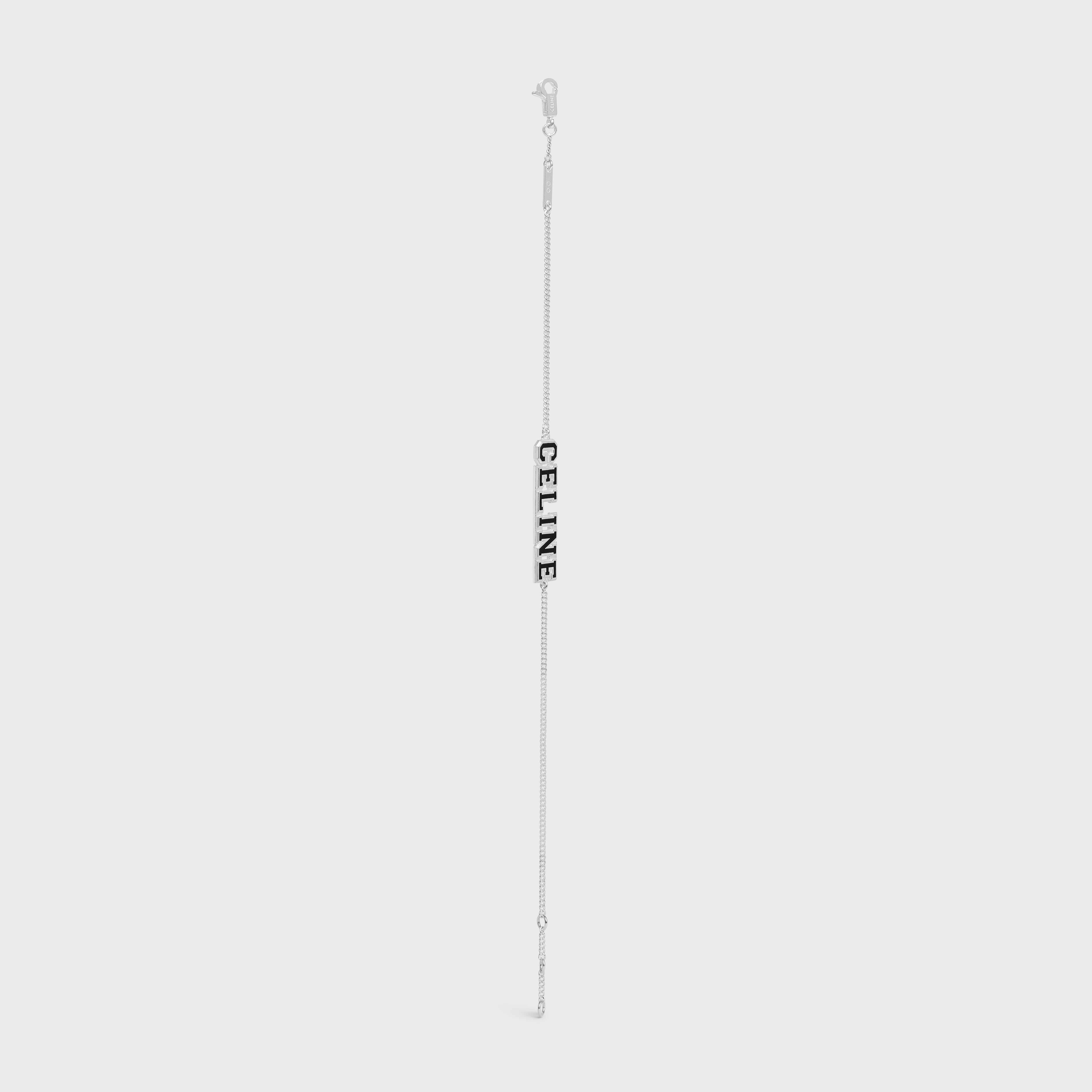 Celine Université Bracelet in Sterling Silver with Rhodium Finish and Enamel - 3