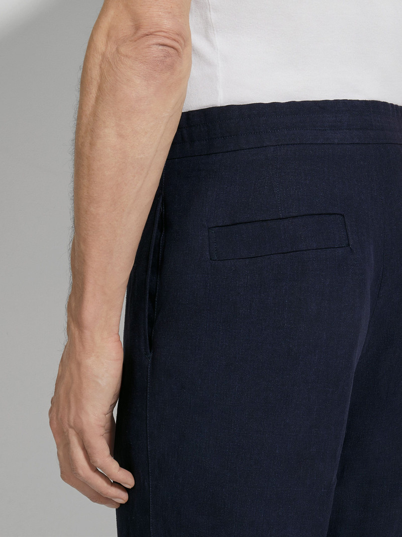 ZEGNA INK BLUE OASI LINO PANTS outlook