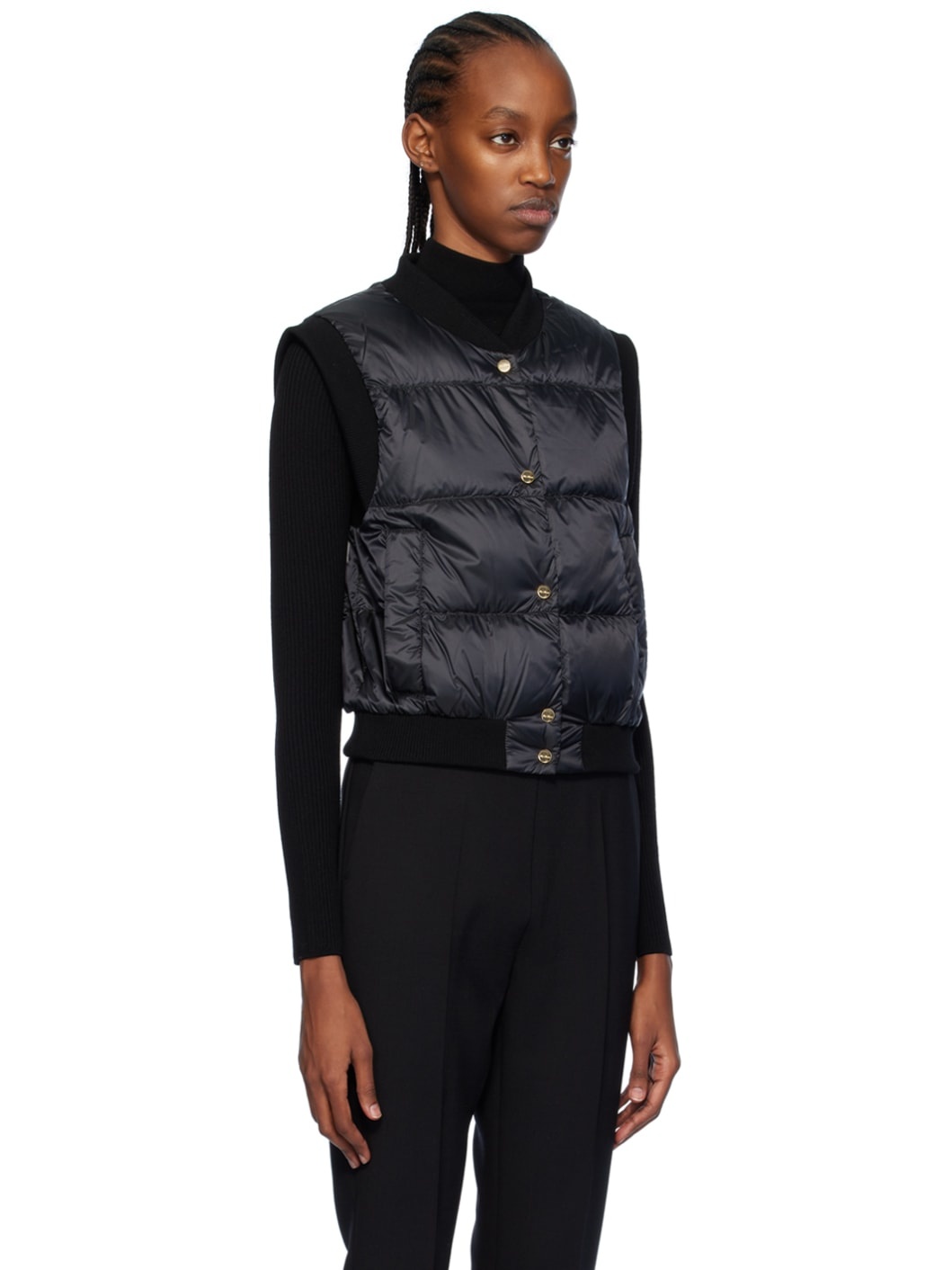 Max Mara Black Asoft Down Vest | REVERSIBLE