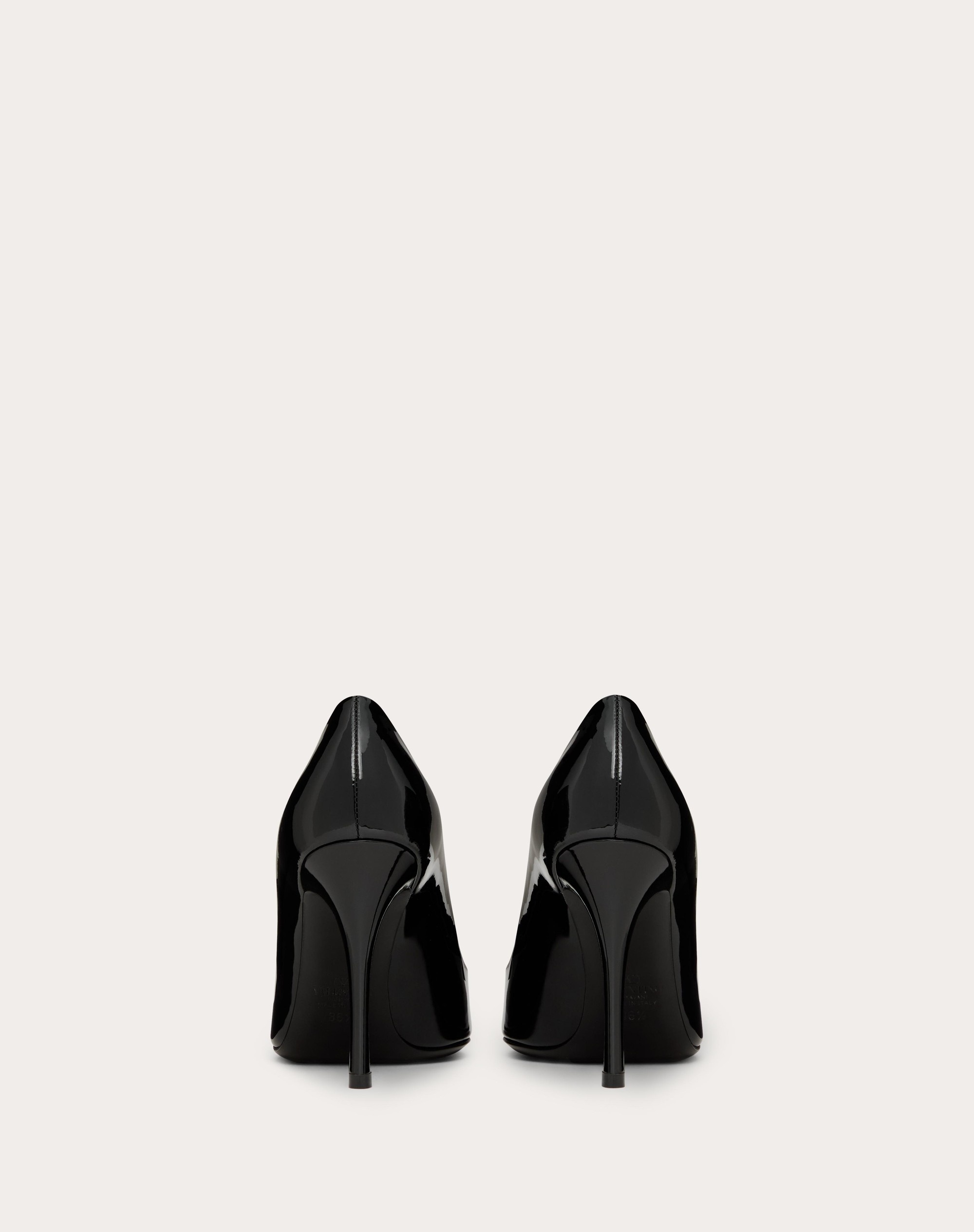 ONE STUD PATENT LEATHER PUMP AND TWO-TONE STUD 100MM - 3