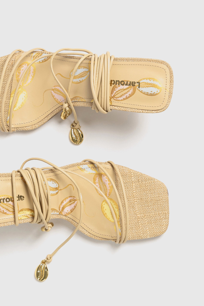 Nadia Sandal In Beige Leather 6