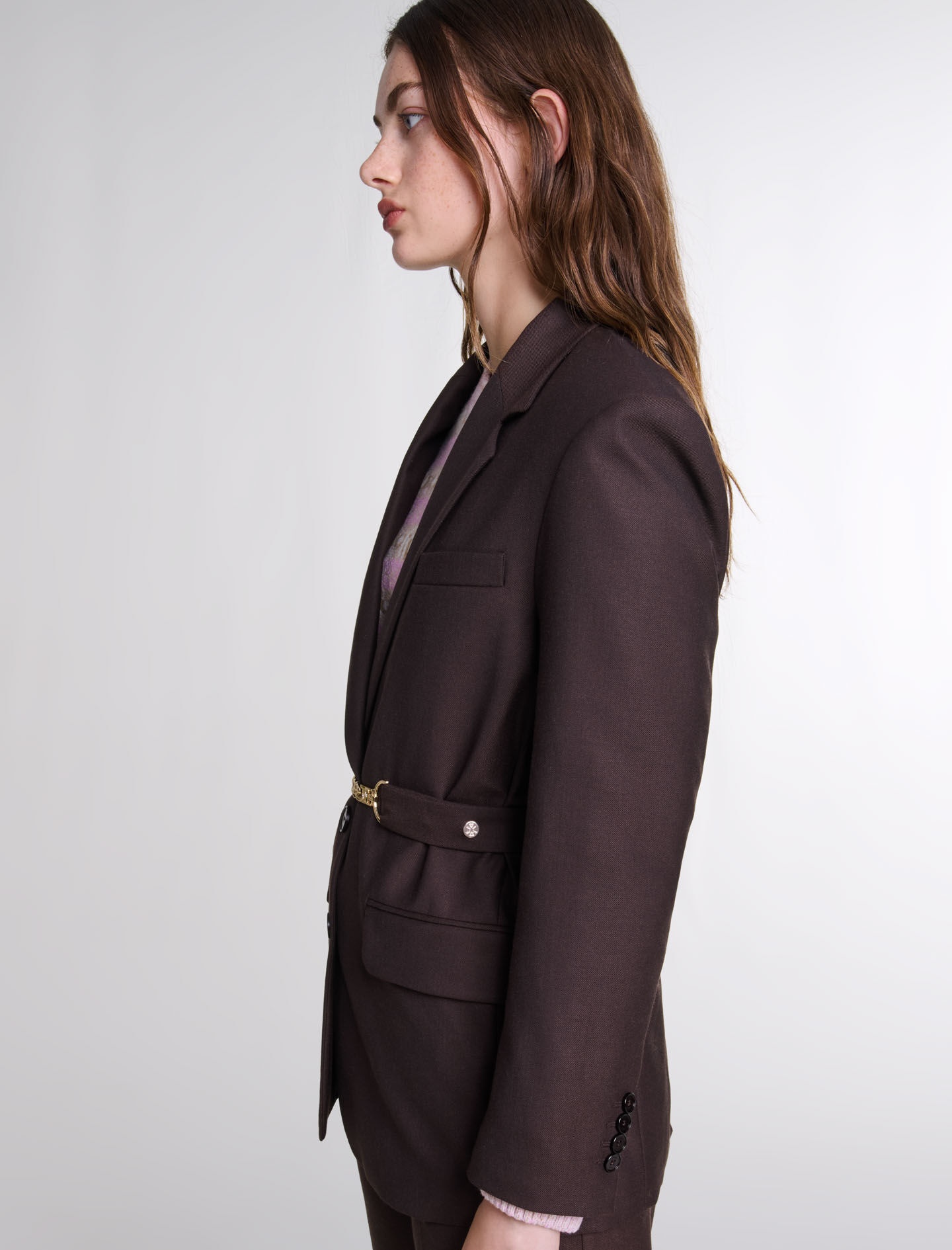 Belted suit jacket - 7