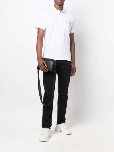 VERSACE JEANS COUTURE tipped short-sleeved polo shirt outlook