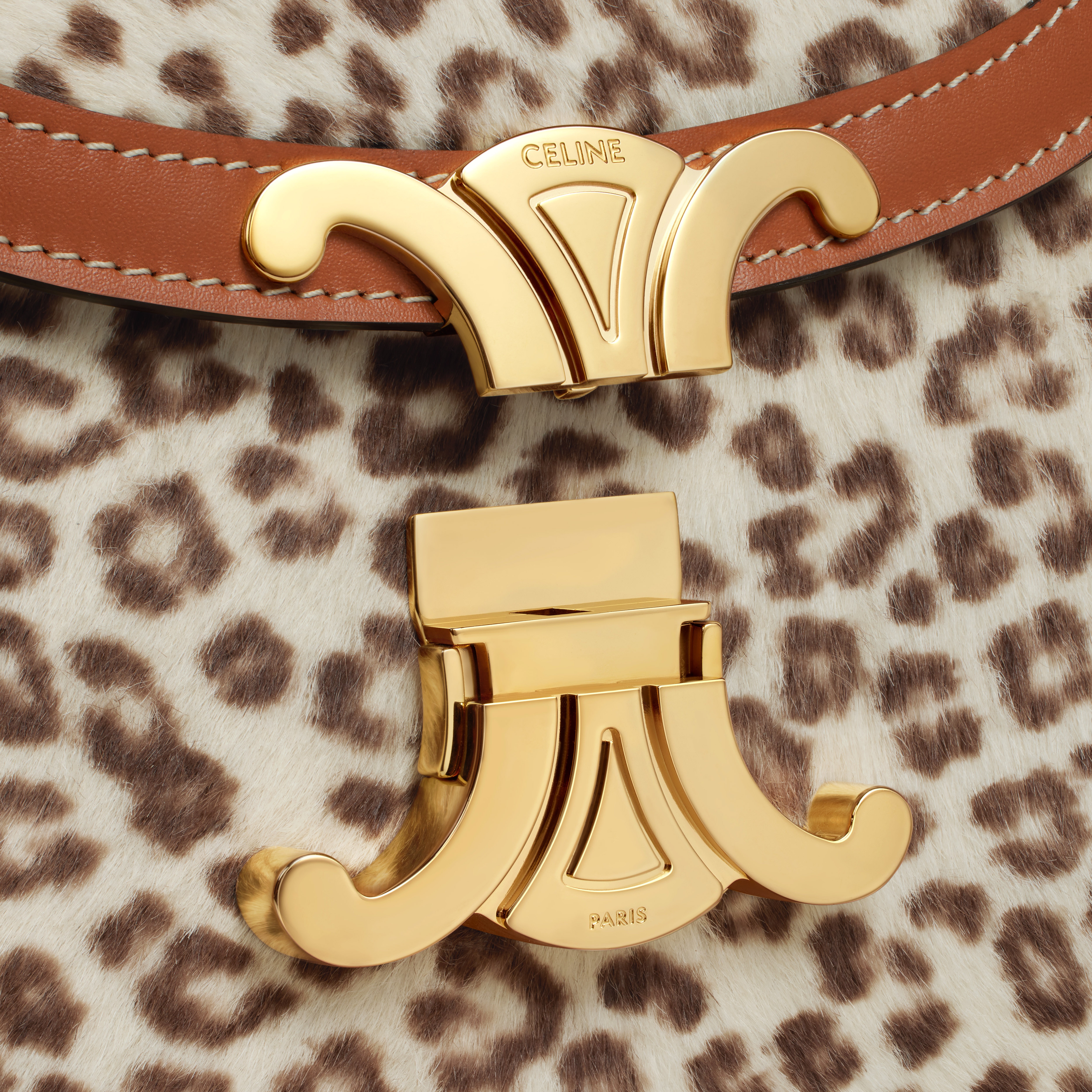 BESACE CLEA in PONY CALFSKIN WITH LEOPARD PRINT - 5