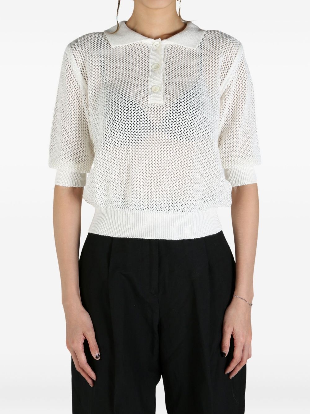 cotton-cashmere top - 3
