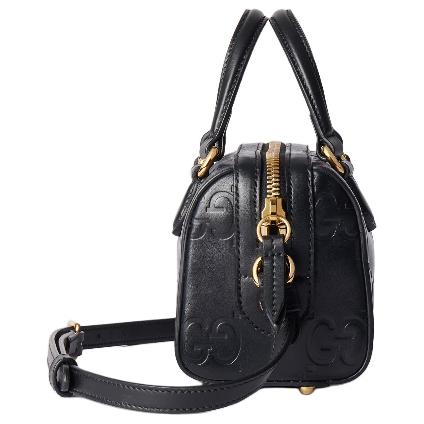 (WMNS) Gucci GG Super Mini Top Handle Bag 'Black' 790130-AADLO-1000 - 3