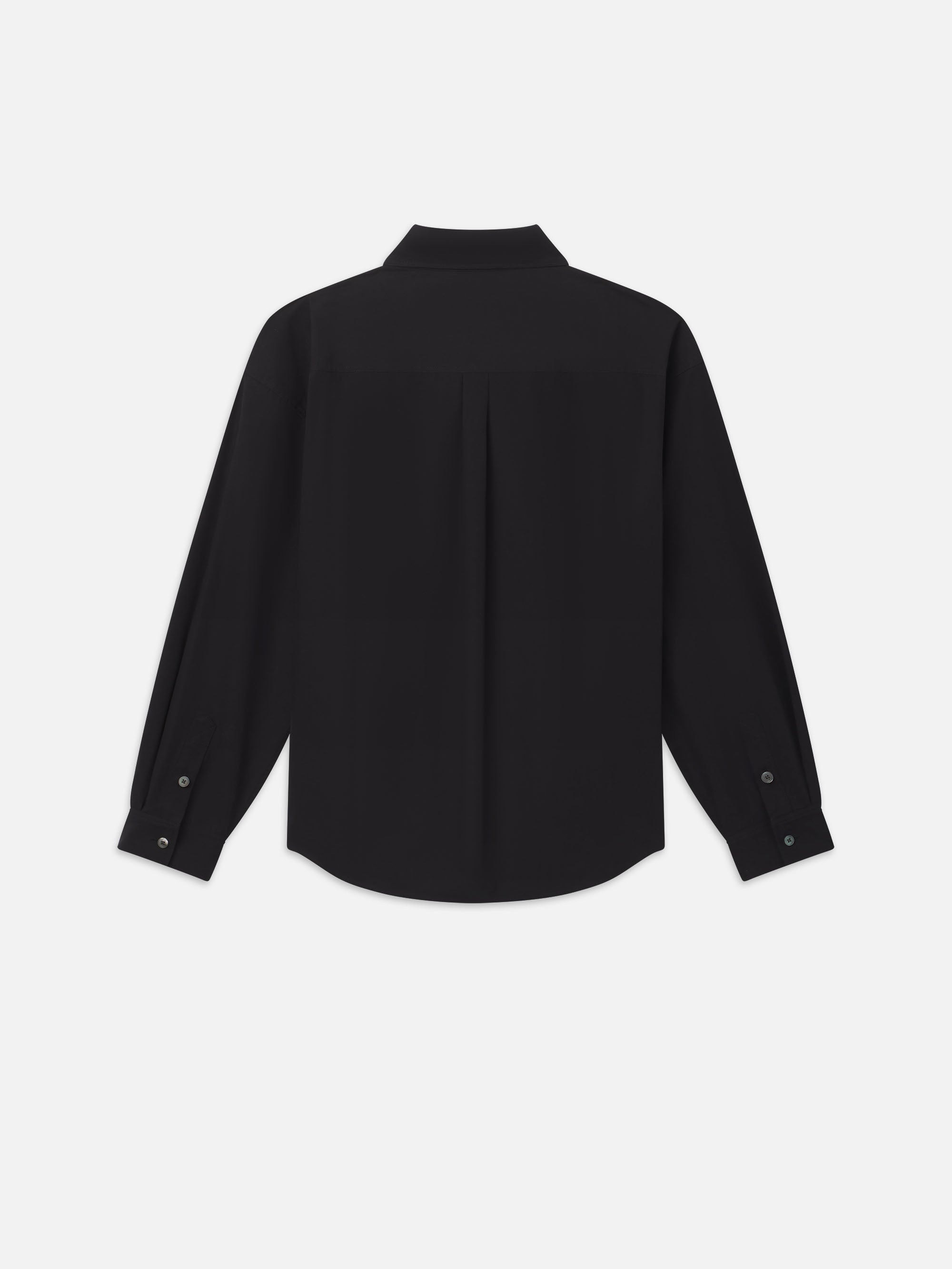 Poplin Relaxed Shirt in Black - 3