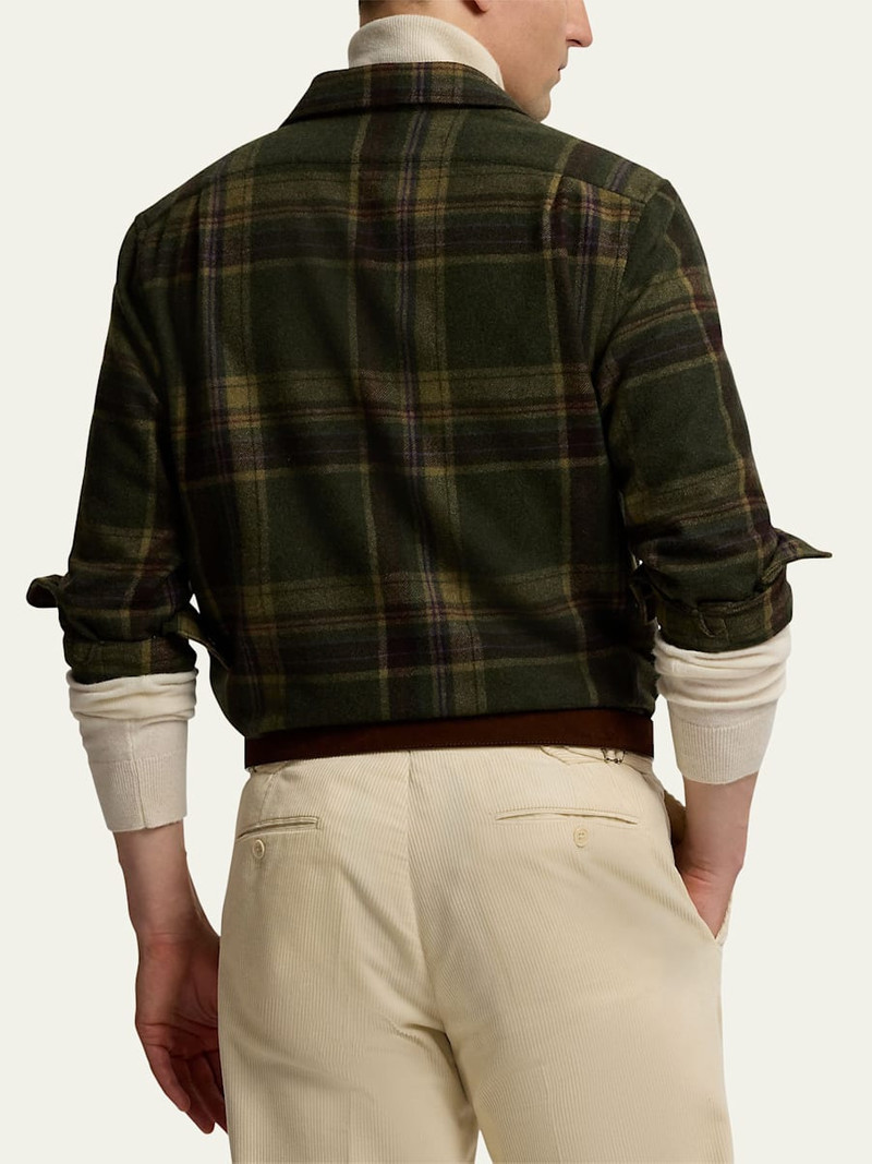 Ralph Lauren Men's Cashmere Plaid Overshirt outlook