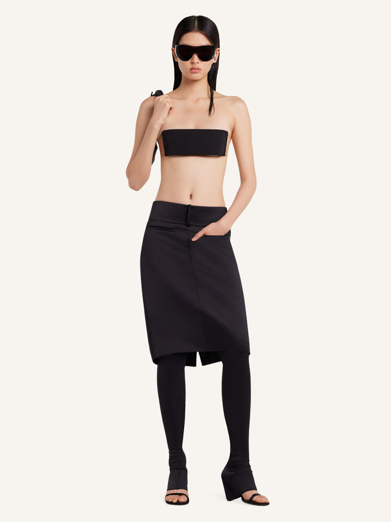 courrèges OBLIQUE DRAPED SATIN SKIRT outlook