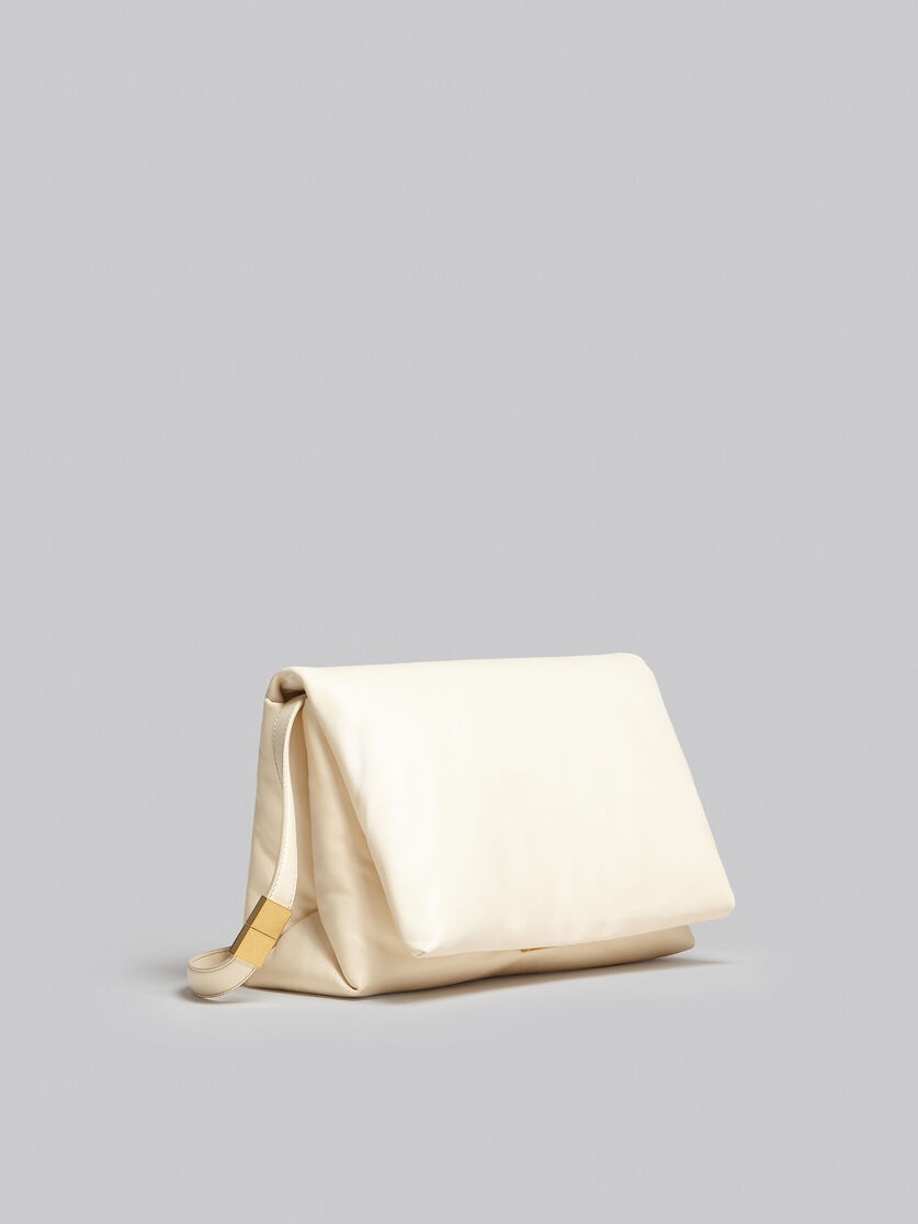 LARGE WHITE CALFSKIN PRISMA BAG - 6