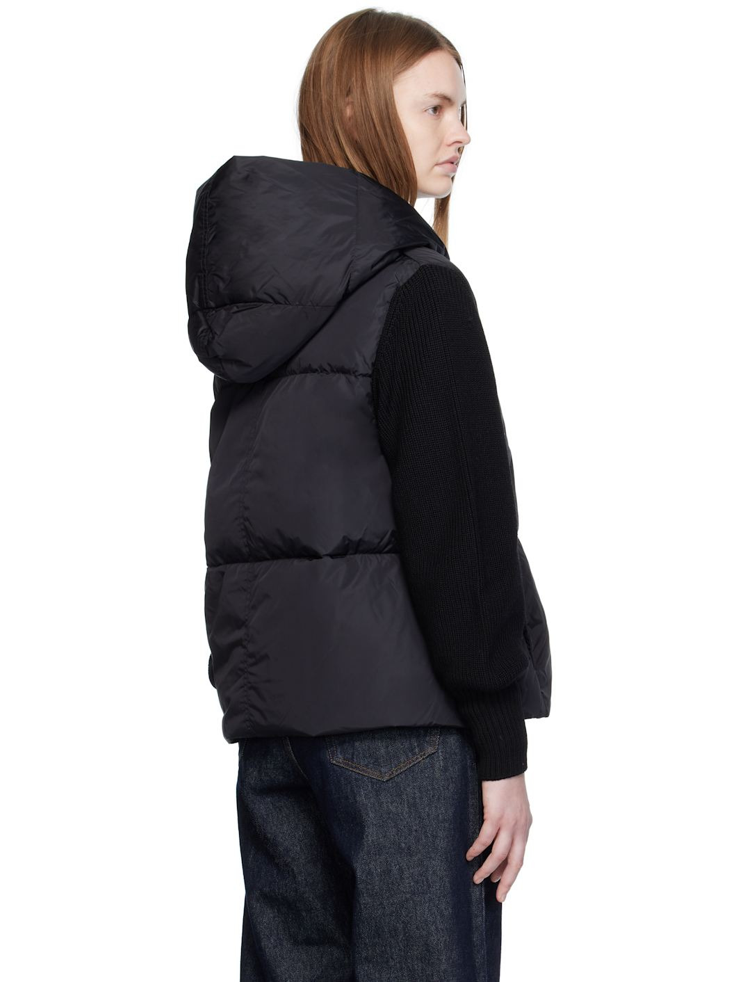 Black HyBridge Astoria Knit Down Jacket - 3