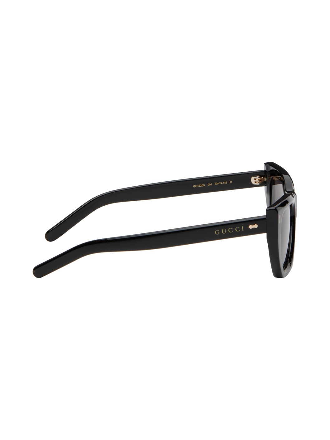 Black Rivetto Geometrical Acetate Sunglasses - 2