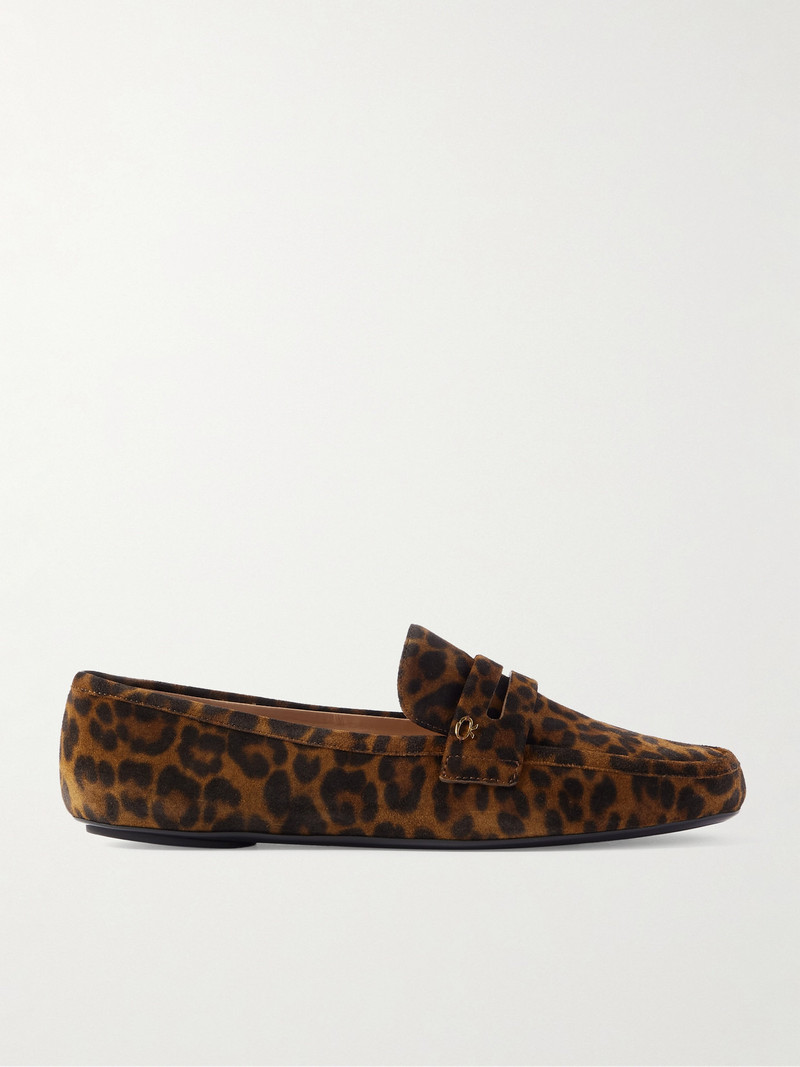 Giorgia Leopard-print Suede Loafers 1