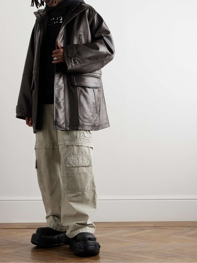 BALENCIAGA Oversized Padded Leather Jacket outlook
